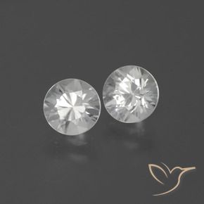 Pedras preciosas de Zircão Branco natural de 2.53 ct, Redondo, VVS-VS