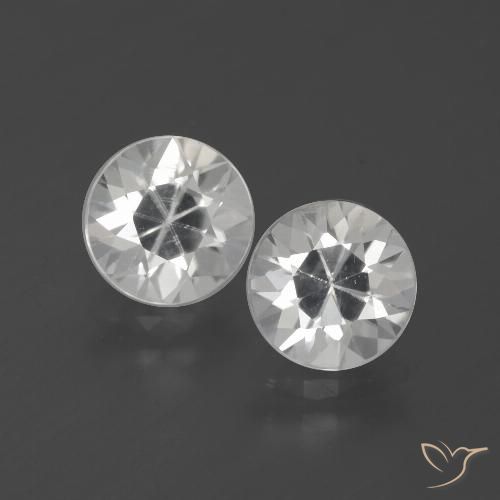 3.71ctw Natural Branco Zircão, Redondo, VS