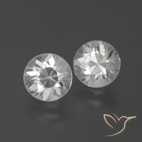 Pedras preciosas de Zircão Branco natural de 3.71 ct, Redondo, VS