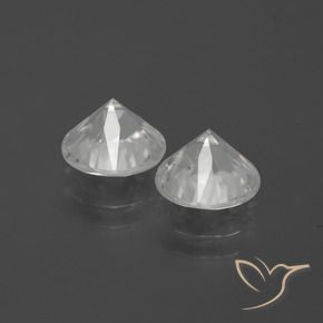 Pedras preciosas de Zircão Branco natural de 3.71 ct, Redondo, VS