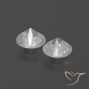 Pedras preciosas de Zircão Branco natural de 3.41 ct, Redondo, VS