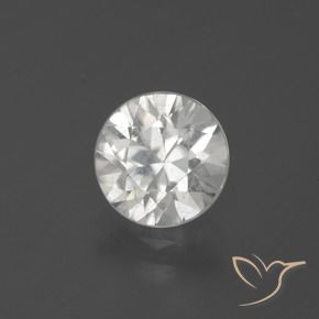 Zircão Branco Natural 2.43ct, Redondo, VS