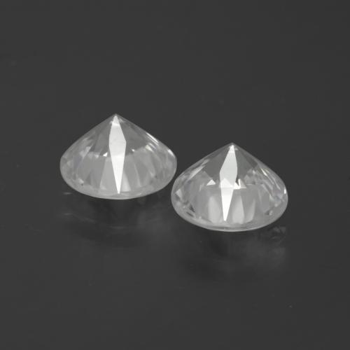 Pedras preciosas de Zircão Branco natural de 4.74 ct, Redondo, VS