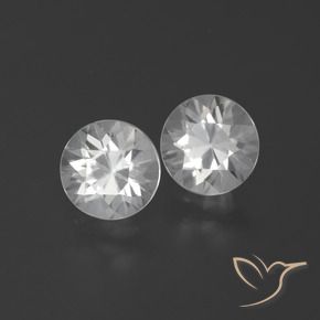 Pedras preciosas de Zircão Branco natural de 3.54 ct, Redondo, VVS