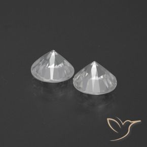 Pedras preciosas de Zircão Branco natural de 3.54 ct, Redondo, VVS
