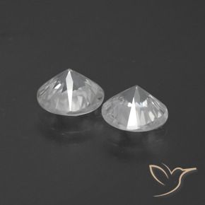 Pedras preciosas de Zircão Branco natural de 4.08 ct, Redondo, VVS-VS