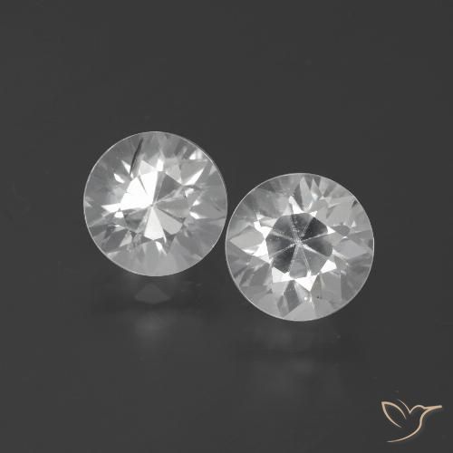 4.46ctw Natural Branco Zircão, Redondo, VVS-VS