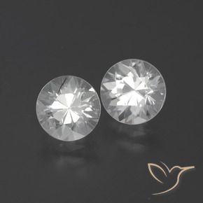 Pedras preciosas de Zircão Branco natural de 4.46 ct, Redondo, VVS-VS