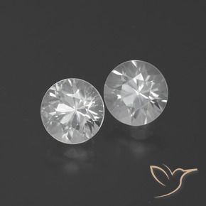 Pedras preciosas de Zircão Branco natural de 4.31 ct, Redondo, VVS-VS