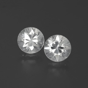 Pedras preciosas de zircão branco natural de  ct, corte redondo, VVS