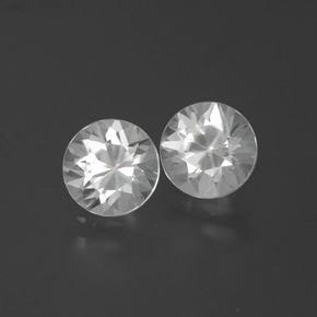 Pedras preciosas de zircão branco natural de  ct, corte redondo, VVS