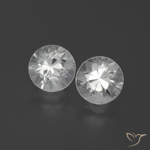 3.95ctw Natural Branco Zircão, Redondo, VS