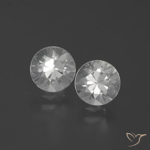 3.84ctw Natural Branco Zircão, Redondo, VVS-VS