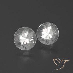 Pedras preciosas de Zircão Branco natural de 3.84 ct, Redondo, VVS-VS