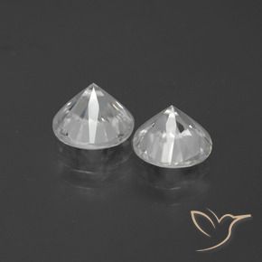 Pedras preciosas de Zircão Branco natural de 3.84 ct, Redondo, VVS-VS