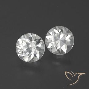 Pedras preciosas de Zircão Branco natural de 4.04 ct, Redondo, VVS