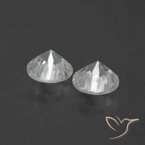 Pedras preciosas de Zircão Branco natural de 4.04 ct, Redondo, VVS