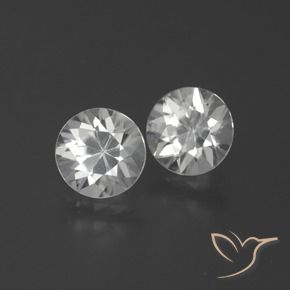 Pedras preciosas de Zircão Branco natural de 3.67 ct, Redondo, VVS-VS