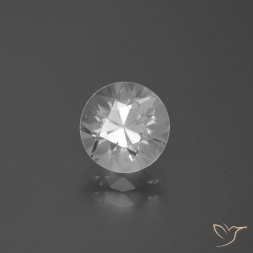 2.58ct Natural Branco Zircão, Redondo, VVS-VS