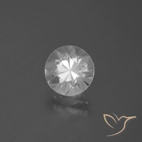 Zircão Branco Natural 2.58ct, Redondo, VVS-VS