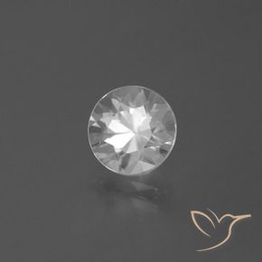 Zircão Branco Natural 2.56ct, Redondo, VS