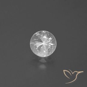 Zircão Branco Natural 1.76ct, Redondo, VVS-VS
