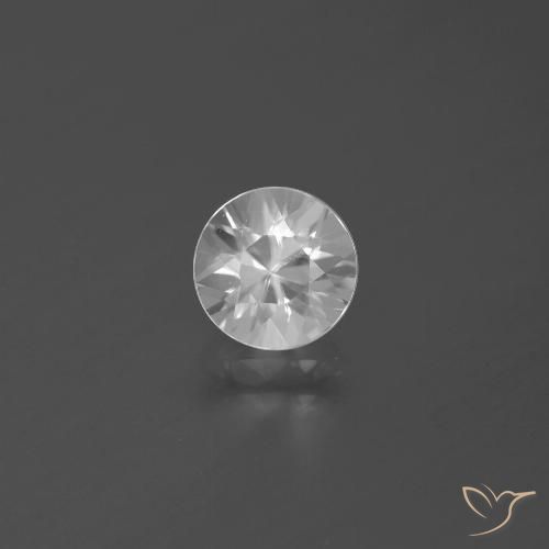 1.64ct Natural Branco Zircão, Redondo, VVS