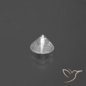 Zircão Branco Natural 1.64ct, Redondo, VVS