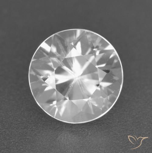 2.12ct Natural Branco Zircão, Redondo, VS