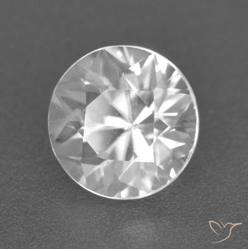 Zircão Branco Natural 2.12ct, Redondo, VS