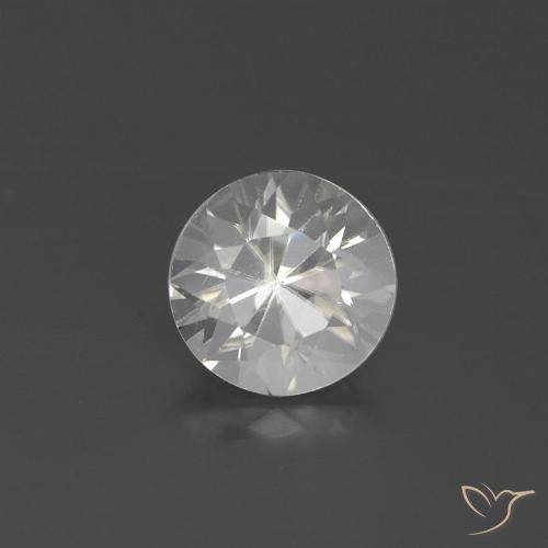 2.19ct Natural Branco Zircão, Redondo, VVS