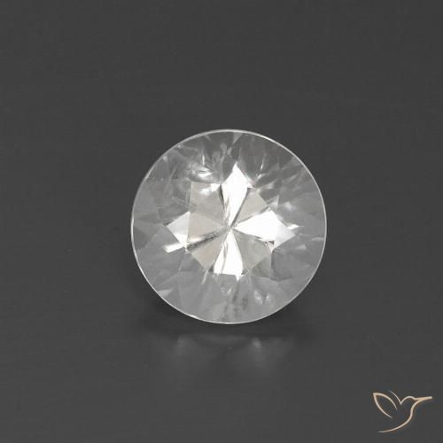 2.42ct Natural Branco Zircão, Redondo, VS