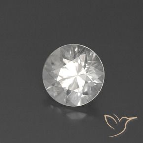 Zircão Branco Natural 2.42ct, Redondo, VS