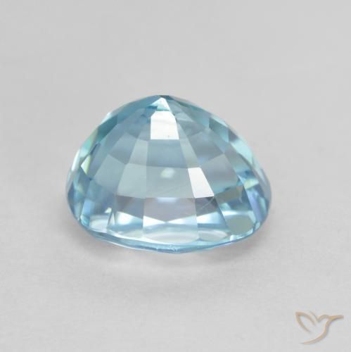 Zircão azul natural 4,15ct, corte oval, VS-SI
