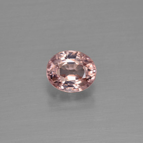 Zircão rosa natural 1,03ct, corte oval, VS