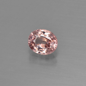 Zircão rosa natural 1,03ct, corte oval, VS