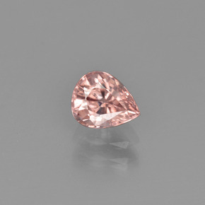 Zircão laranja natural 1,02ct, formato de pêra, VS