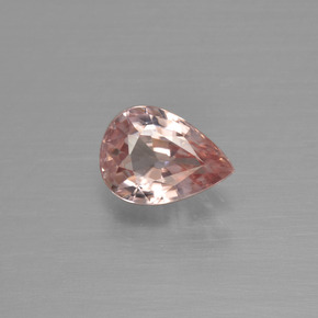 Zircão laranja natural 1,20ct, formato de pêra, VVS