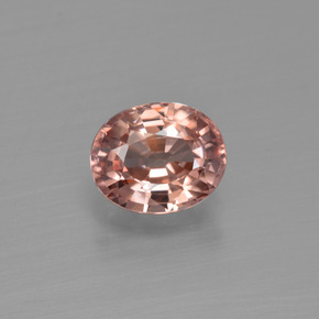 Zircão Pêssego Natural 1.73ct, Corte Oval, VVS-VS