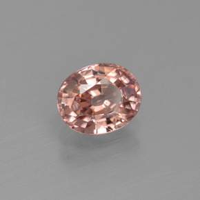 Zircão Pêssego Natural 1.73ct, Corte Oval, VVS-VS