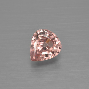 Zircão laranja natural 0,98ct, formato de pêra, VVS
