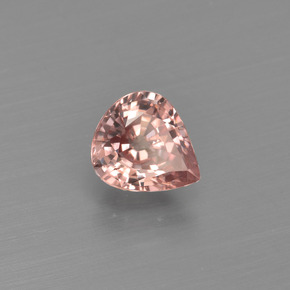 Zircão laranja natural 0,98ct, formato de pêra, VVS