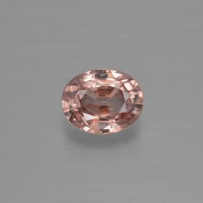 Zircão laranja natural 1,47ct, corte oval, VS