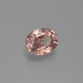 Zircão laranja natural 1,47ct, corte oval, VS