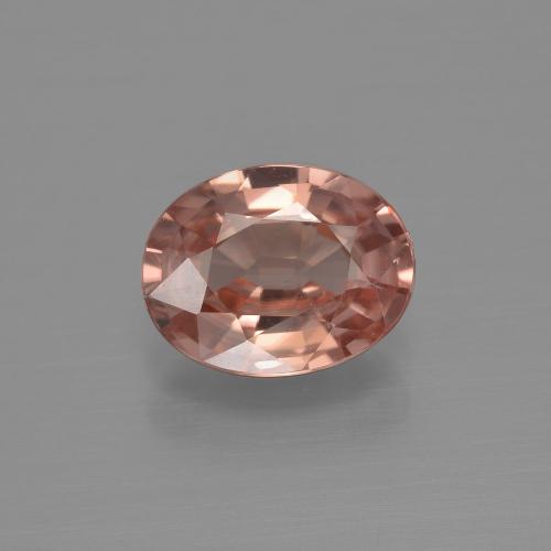 Zircão rosa natural 2,17ct, corte oval, VVS