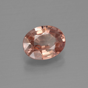 Zircão rosa natural 2,17ct, corte oval, VVS