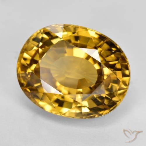 Zircão Ouro Natural 22.80ct, oval, VVS