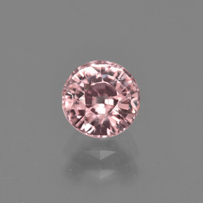Zircão rosa natural 1,28ct, corte redondo, VVS-VS