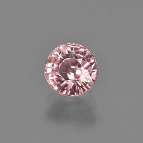 Zircão rosa natural 1,28ct, corte redondo, VVS-VS