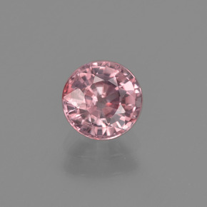 Zircão rosa natural 1,22ct, corte redondo, VVS-VS